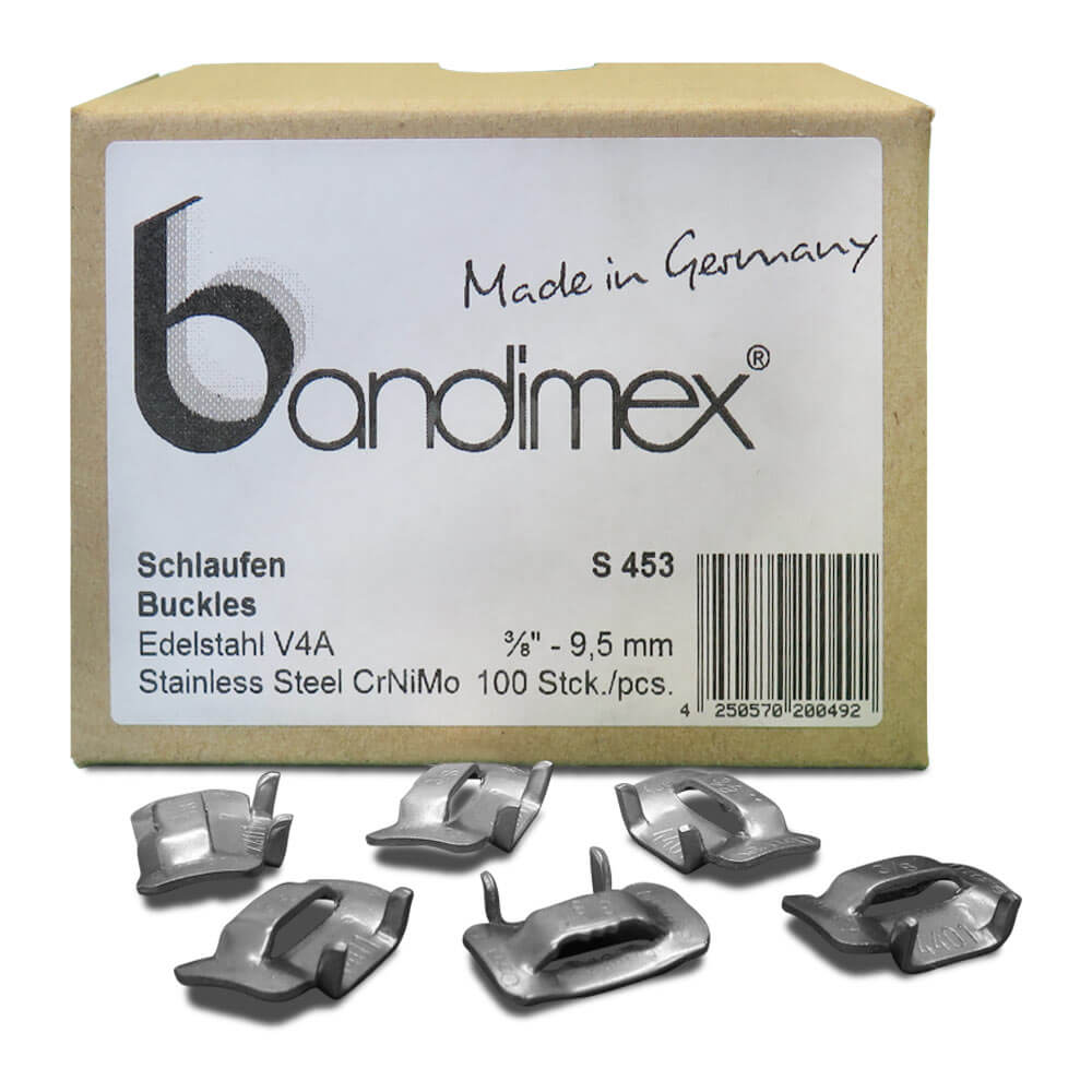 30m V2A Band 20 Schlaufen BANDIMEX Starterset 1 x Bandimex Spannwerkzeug 